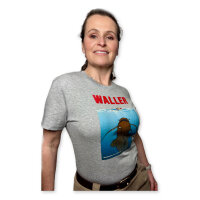T-Shirt WALLER – „50 Jahre JAWS / Der weiße Hai“ Tribute heather grey XXL