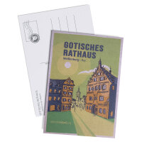 Postkarte GOTISCHES RATHAUS